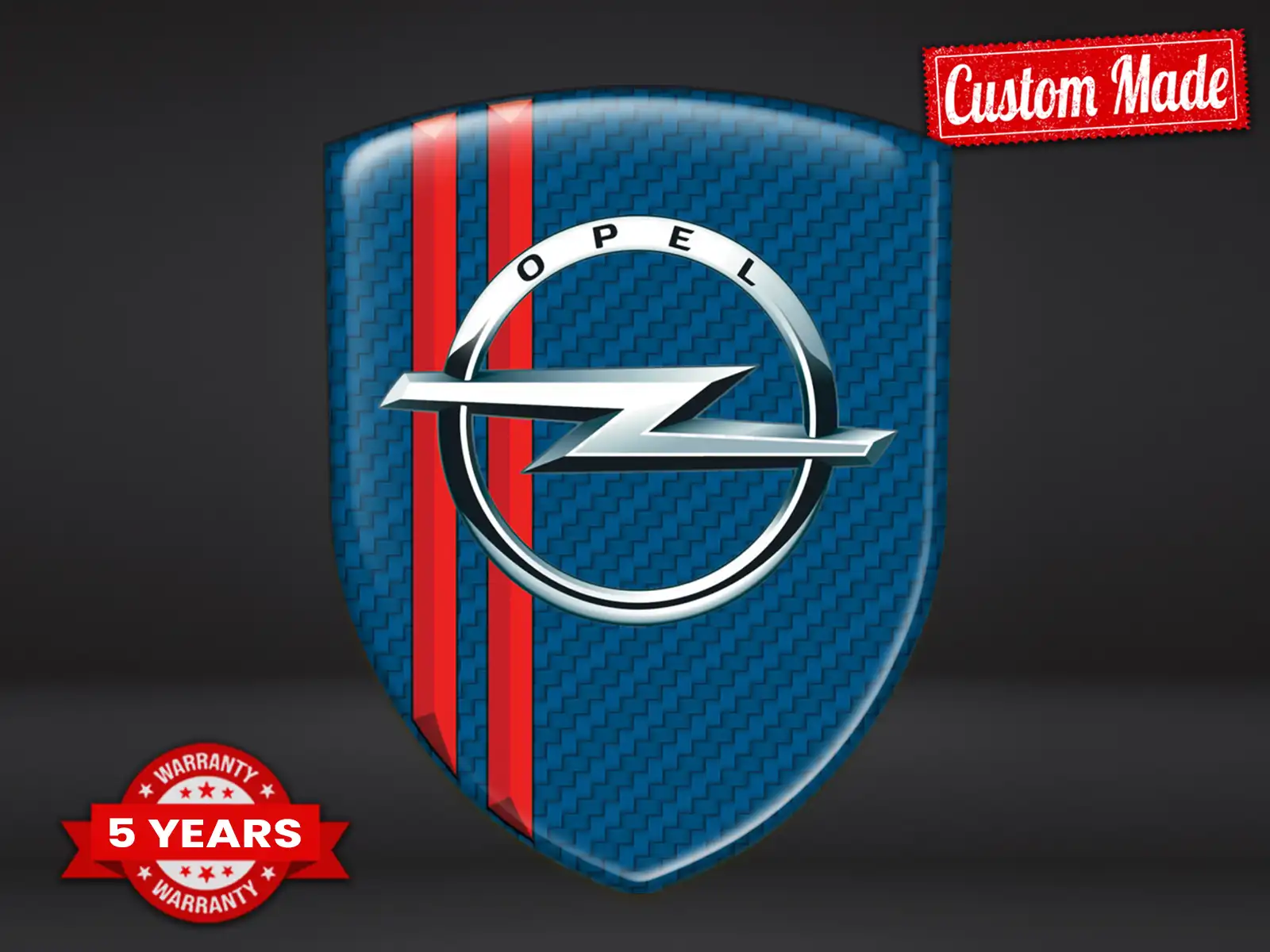 Opel Pegatina Relieve Auto Resistente Premium Minimalista